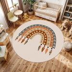 tapis rond moderne noir rouge gris salon chambre antidérapant polypropylène vinyle notes musicales