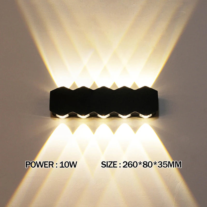 lampe murale led moderne hexagonnelle noire 10w 8w 4w 12w