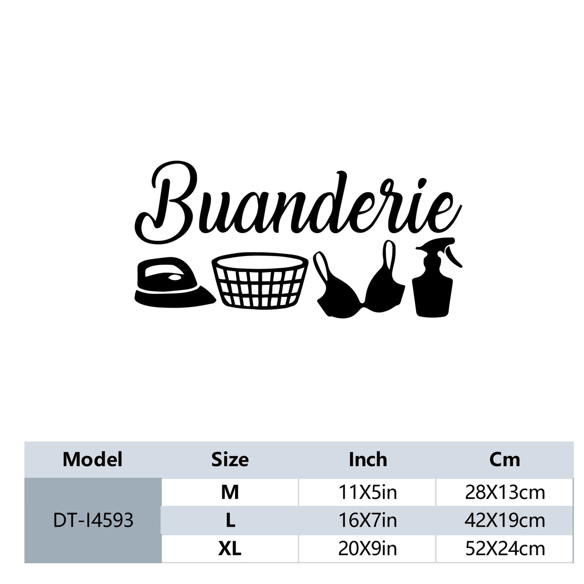 Stickers muraux vinyle décoration moderne serviettes fer lessive panier tapis chambre salon enfants
