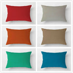 coussin décoratif rectangulaire rouge gris orange amovible lavable 30x50cm moderne fibre polyester