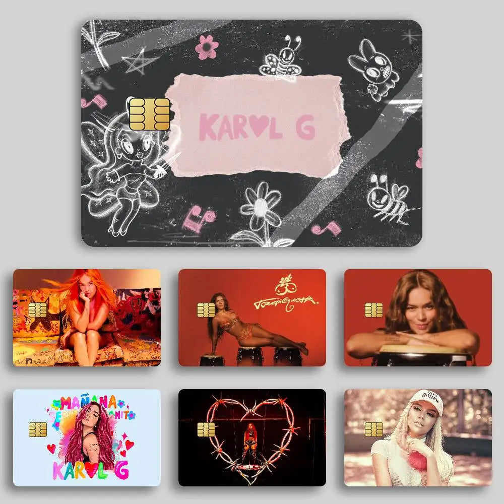 carte sim personnalisée karol papier étanche adhésif papillons fleurs notes musicales grunge creative