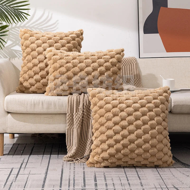taies d'oreiller douces coussins carrés gris rose jaune moderne non toxiques polyester coton brodés