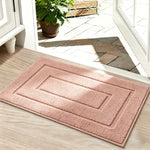 tapis bain antidérapant polyester durable moderne gris clair géométrique absorbant entrée salle bain