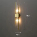 applique murale moderne or noir transparentes 35cm 56cm e14 g9