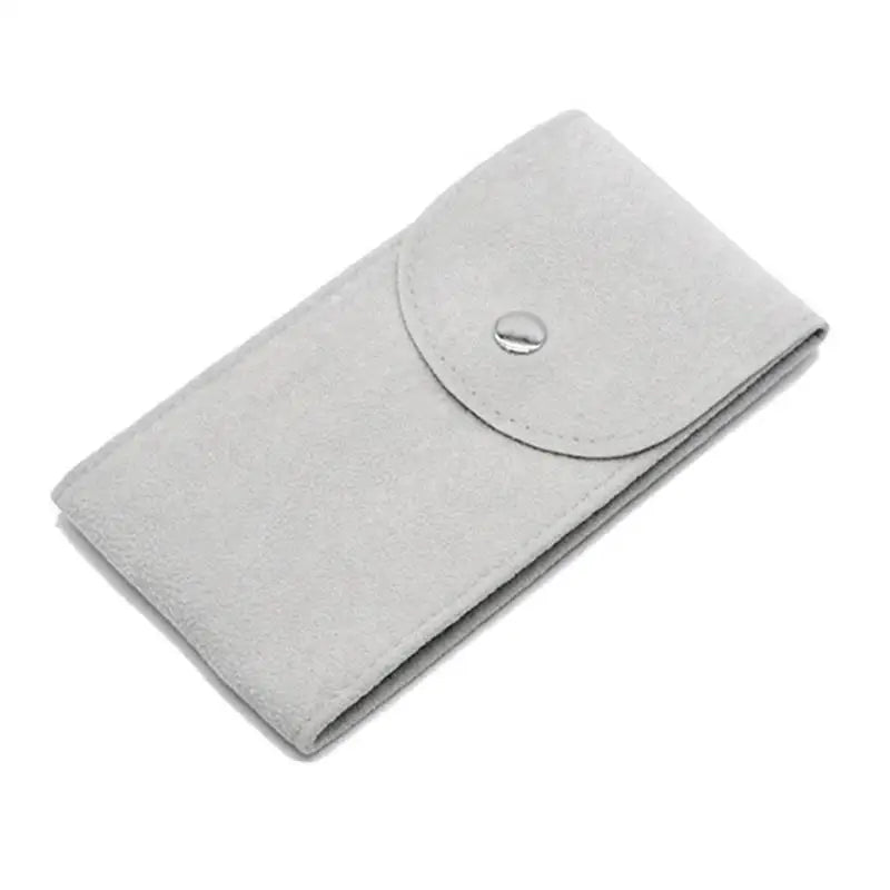 pochettes velours montres bouton pression moderne pratique noir vert gris