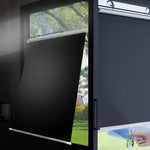 rideau solaire noir opacité moderne adhésif nano tissu protection intérieure 68x125cm