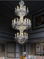 lustre doré cristal strass classique transparent salon chambre restaurant villa