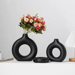 vases decoratifs blancs noirs modernes minimalistes rond simples