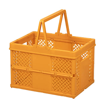 panier pliable orange rose vert moderne poignées détachables grille géométrique opaquet multifonctionnement
