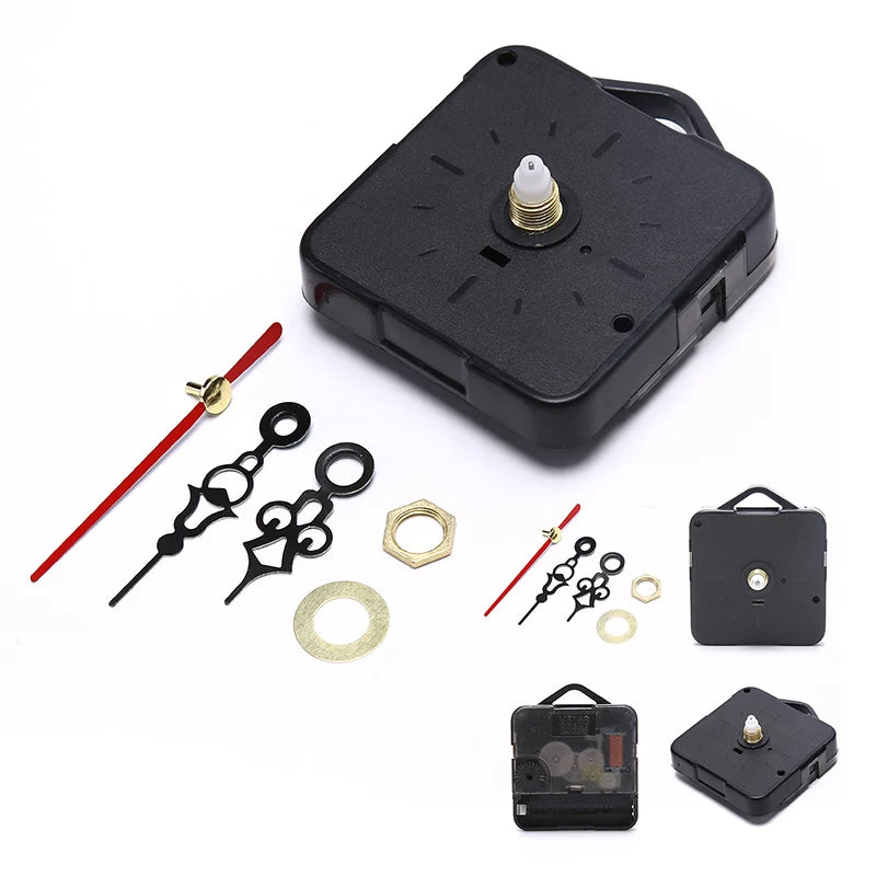 mouvement horloge quartz aiguilles rouge or noires textures classiques réparation secondes minutes heures