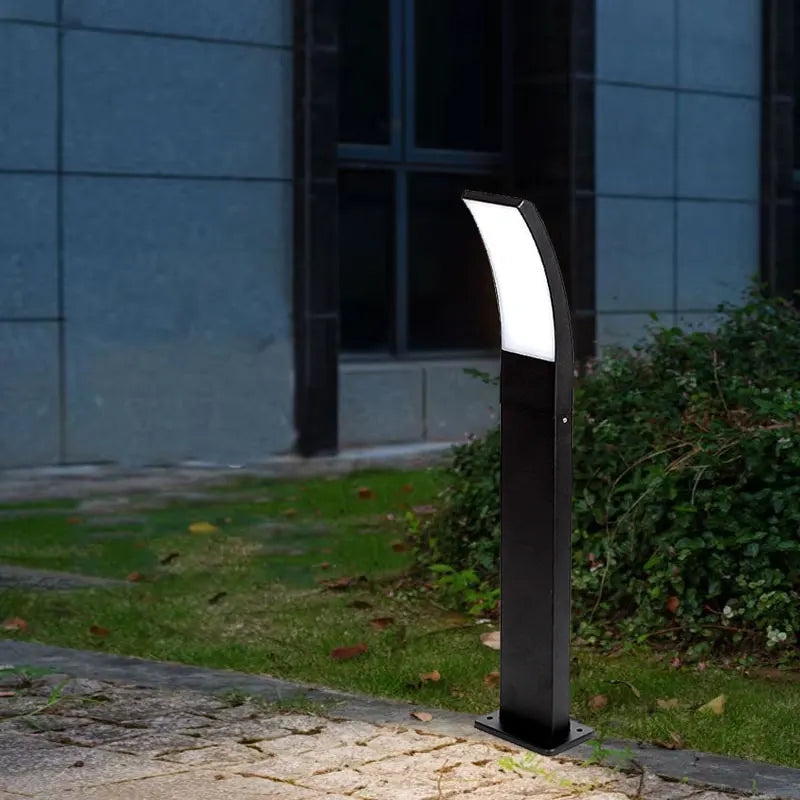 éclairage extérieur moderne lampadaire led noir blanc ip65 600mm minimaliste