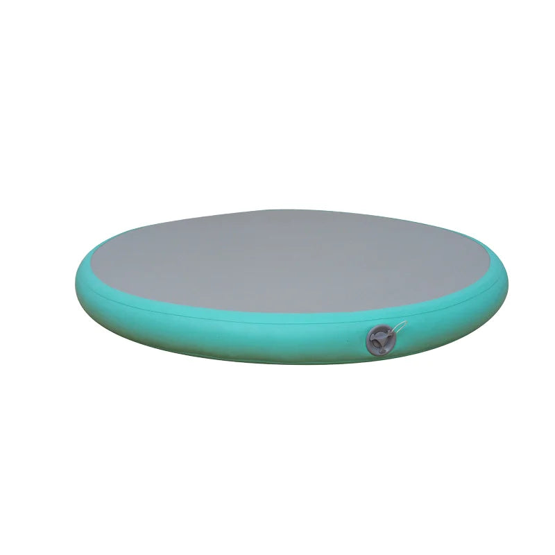 tapis gonflable yoga enfant non glissant coussin moderne vert clair gris tissu fin embouts