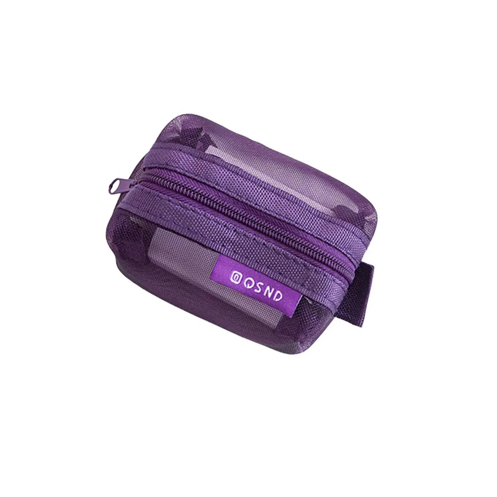 sac main vert maille moderne fermeture eclaire rangement chargeur cable boite données