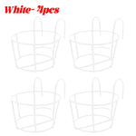 supports fleurs suspendus métal noir blanc moderne double crochet balcon clôture