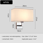 lampe murale moderne LED beige tissu fixée mur éclairage chambre salle manger