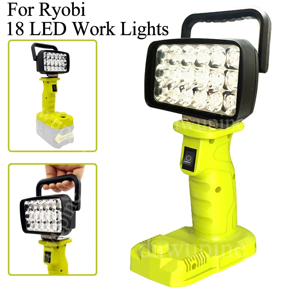 lampe travail led rechargeable vert fluo moderne portable abs opacity poignée cem certification