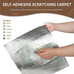 tapis grattage chat tissu adhésif protection meuble moderne gris texture