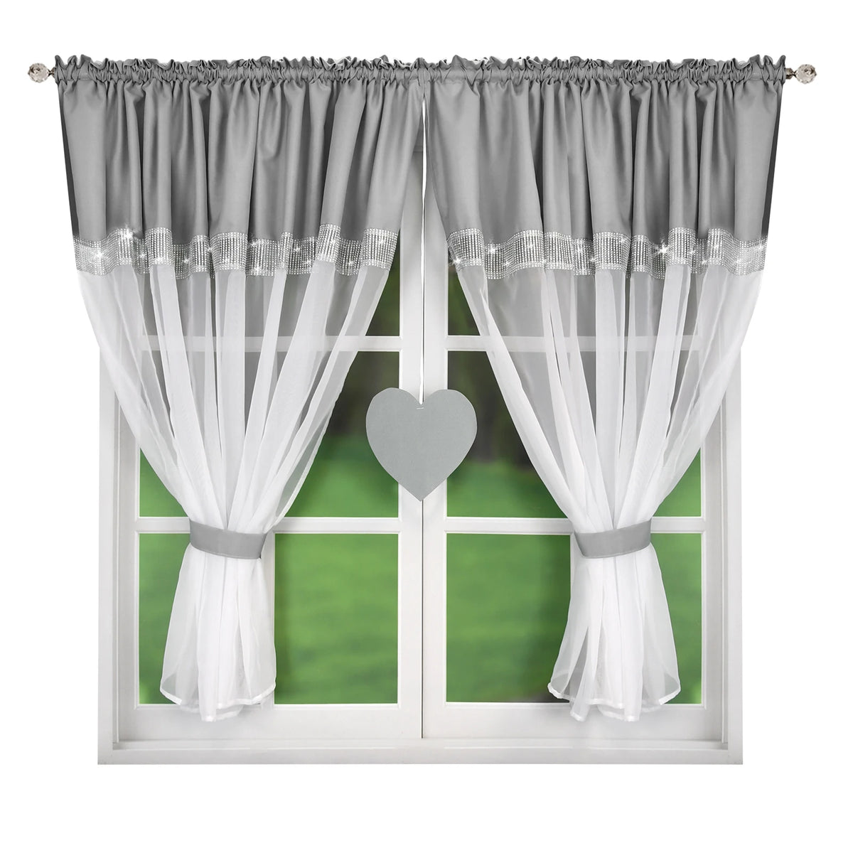 rideau moderne élégant polyester translucide motif rayures beige blanc salon