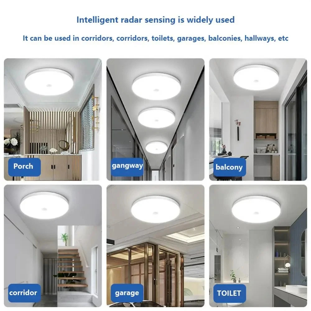 lampe blanc moderne 12w 18w radar infrarouge détecteur humain ac220v led