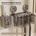 porte brosses dents gobelets transparent moderne texturé fixation suction salle bain