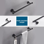 porte serviettes mural acier brossé or noir chrome moderne salle bains