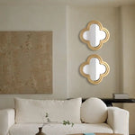 miroir moderne doré quadrilobé fixation murale accessoire décoration intérieure chinese