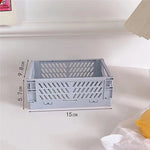 panier pliable moderne beige rose bleu grille ventilation clips latéraux