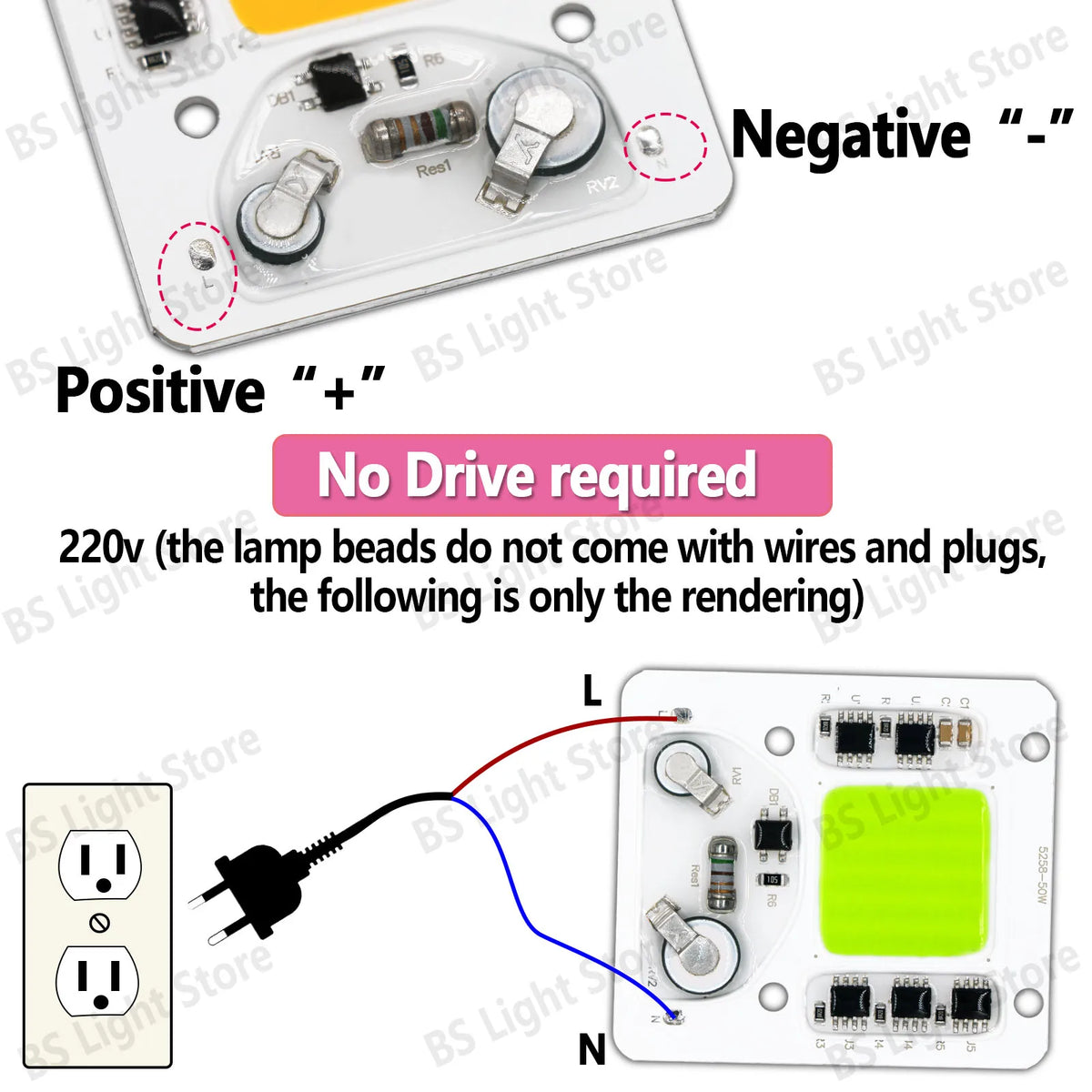 projecteur led diy module 50w blanc jaune rouge bleu modernes circuits imprimés conducteurs