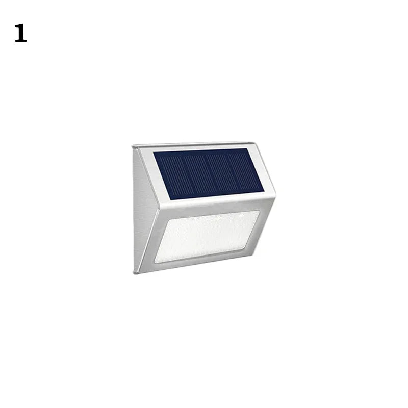 lumière solaire led moderne autoinstallation ip65 acier inoxydable blanc noir led panneau solaire