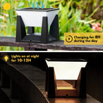 lampe solaire jardin extérieur ip65 led adhésive contemporaine noir blanc