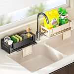 organisateur vaisselle moderne portable pliable succion cups rangement vaisselle nettoyage multifonctionnel