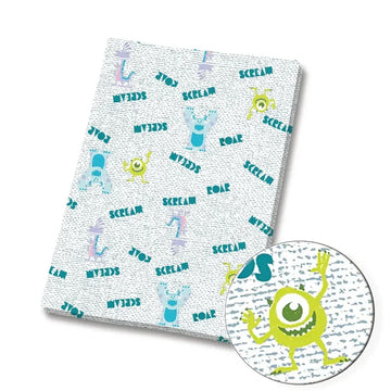 tissu coton polyester motif dessin animé personnages bleu vert bricolage couture enfant maison