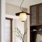lampe suspendue soie marron foncé rayures blanches moderne cuisine salon chambre