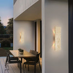 lampe murale moderne pierre naturelle ip65 led 110v 240v hydrofuge beigeclair beigefoncéextérieurintérieur