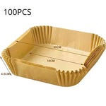 papier cuisine antiadhésif tapis friteuse air moderne rectangle rond 100pcs 150pcs 200pcs respectueux environnement
