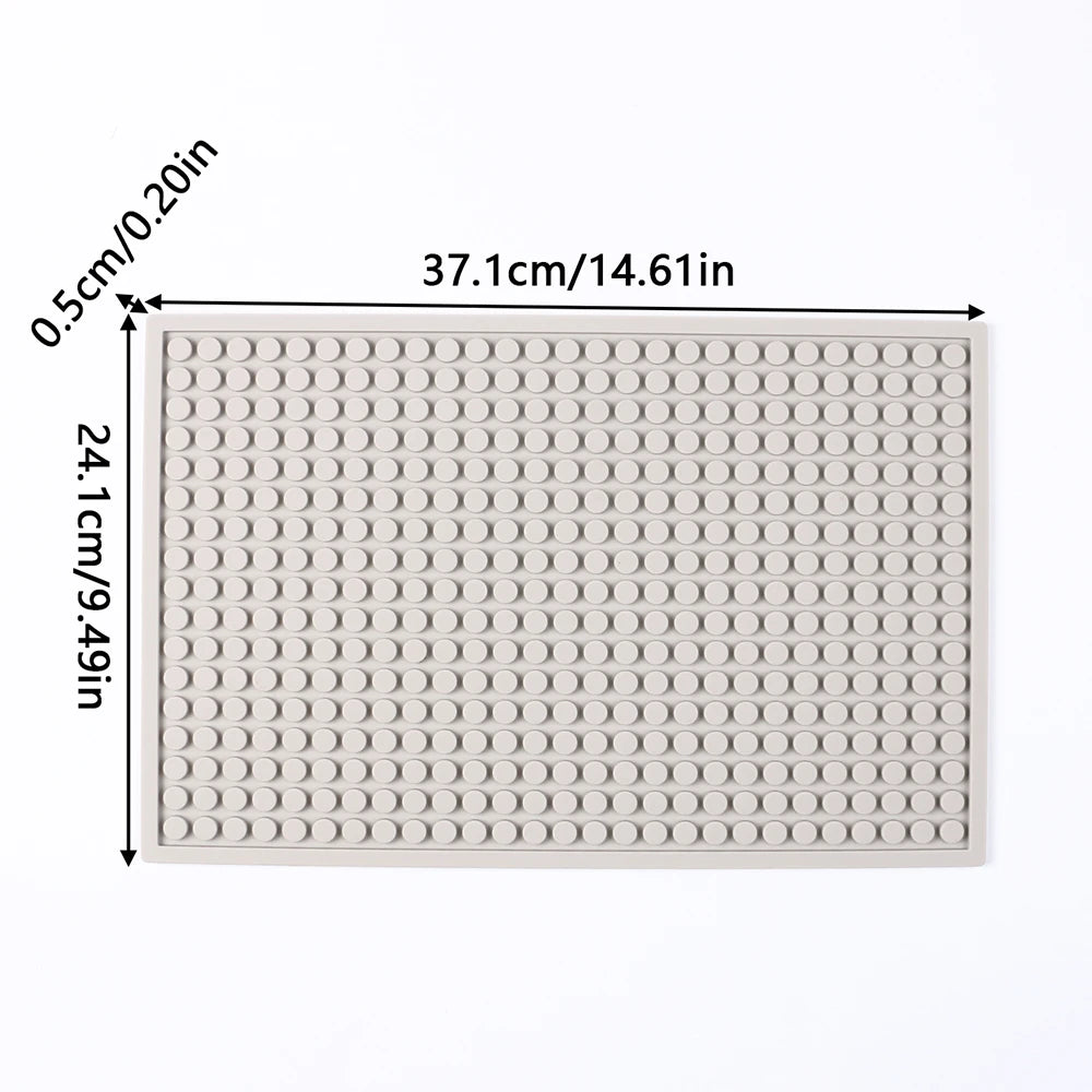 tapis silicone gris moderne points ronds adhésif cuisine résistant chaleur antidérapant collecteur résine