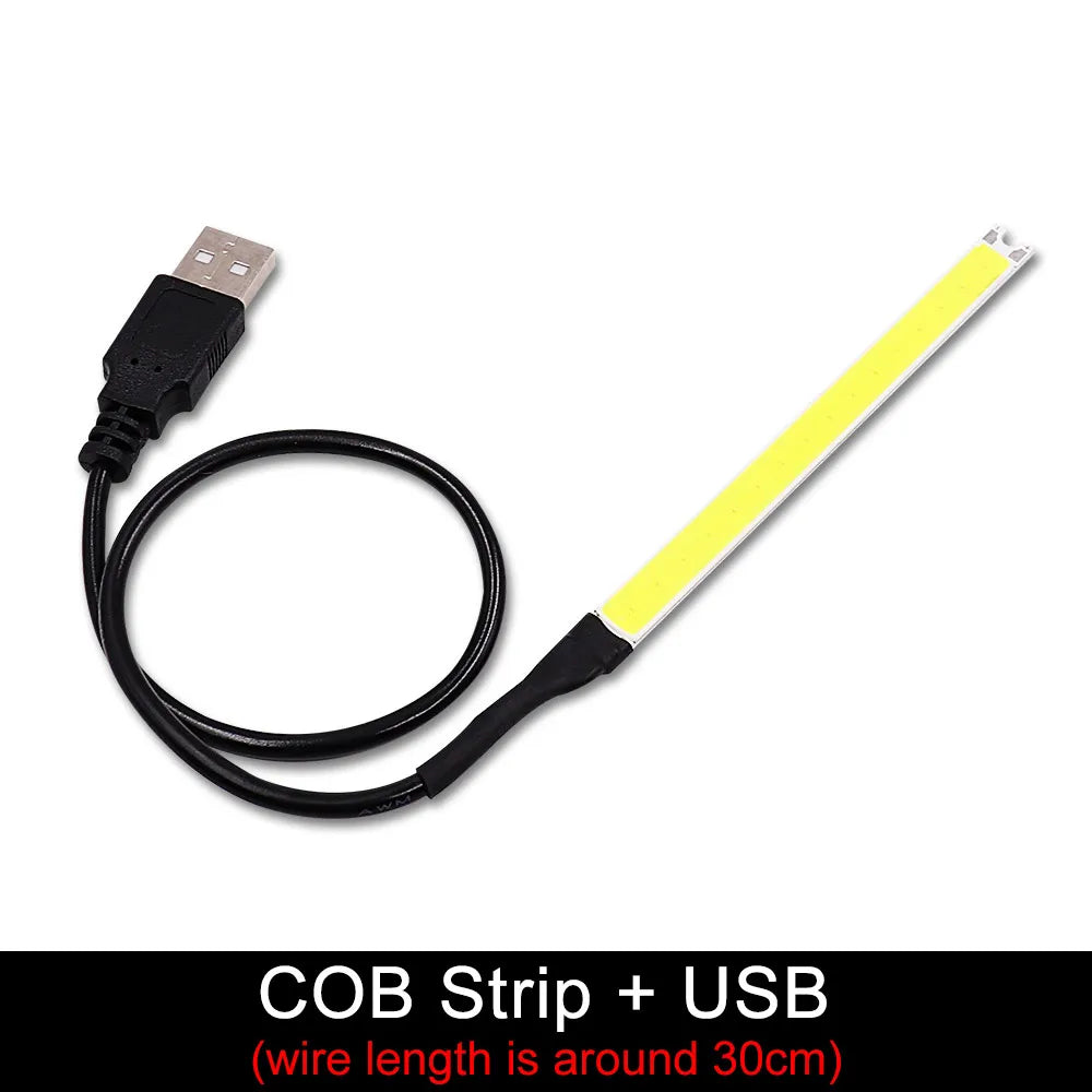 ruban led cob jaune 100mm clips usb dimmable moderne