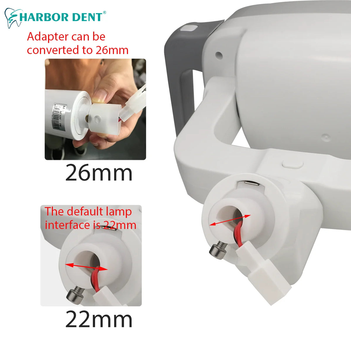 lampe dentaire led sans ombre blanc moderne interrupteur capteur infrarouge