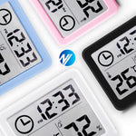 horloge numérique moderne blanc écran lcd température humidité affichage carré adhésifs maison