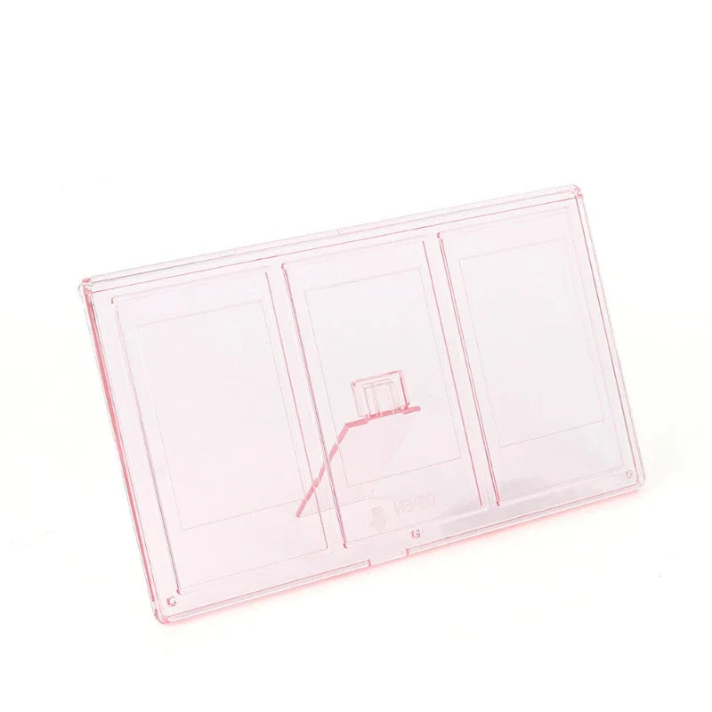 porte photos transparent moderne triple photos polaroid rose violet