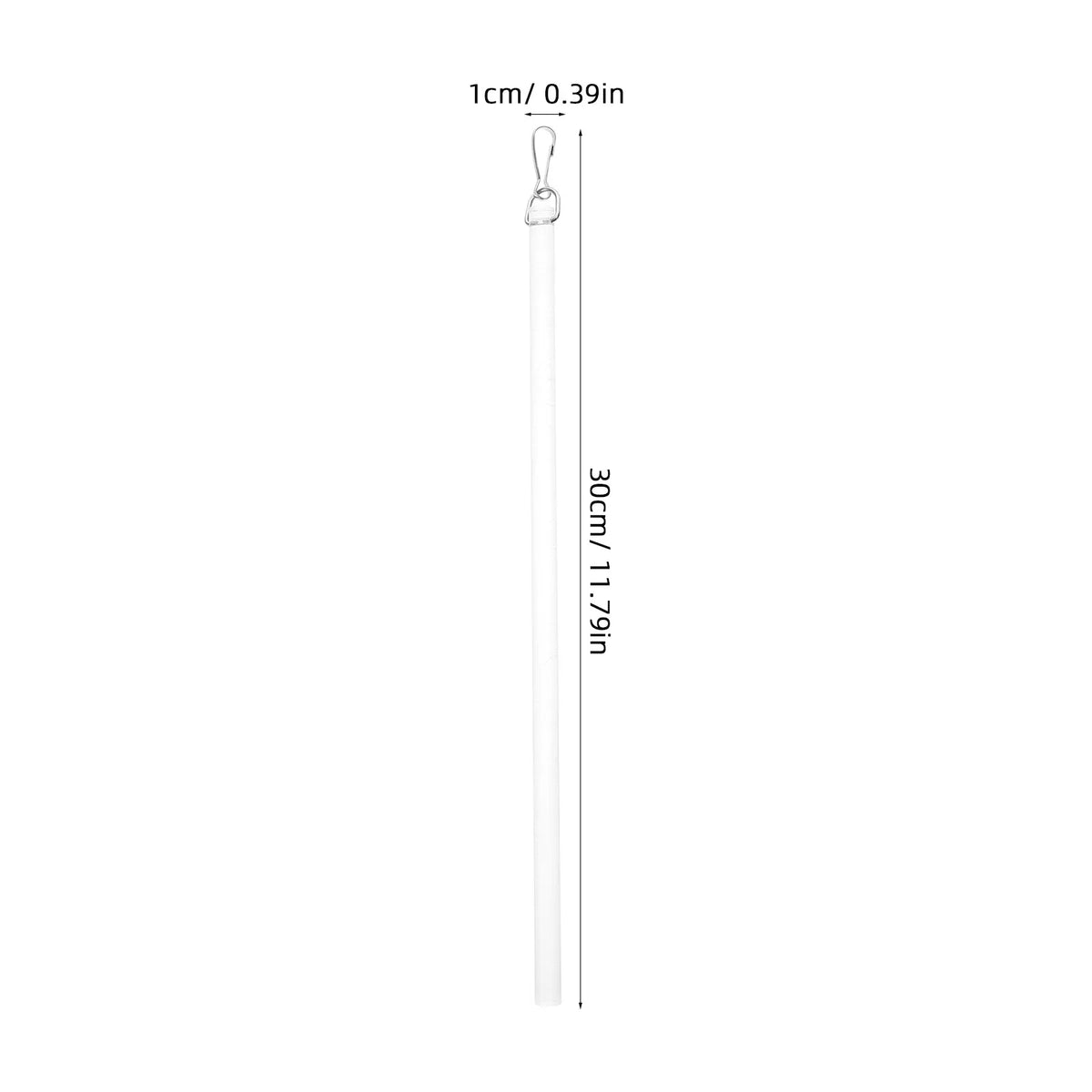 tige rideau blanc acrylique moderne 30cm drapery pull rod accessoire quincaillerie store