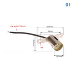 support lampe métal argenté noir industrielle fil électrique douille lampe fixations trou plaque métal