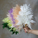 bouquet artificiel moderne violet beige blanc vert rose bleu feuilles fines minimalistes intérieur