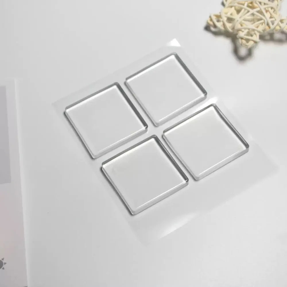 goupilles porte adhésives transparentes modernes anti vibration caoutchouc carrées pièces 3mm 5mm