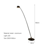 lampe sol moderne noir lisse 10W LED 90 260V ans garantie toucher interrupteur 160