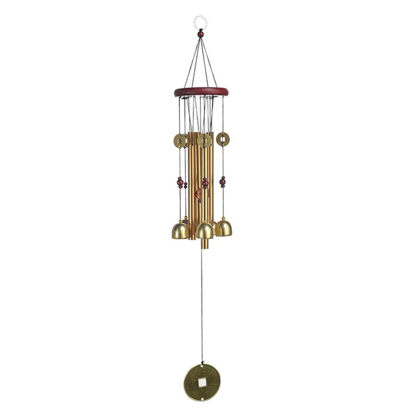 cloches vent dorées rouges traditionnelles décoration intérieure extérieure chance decoration jardin