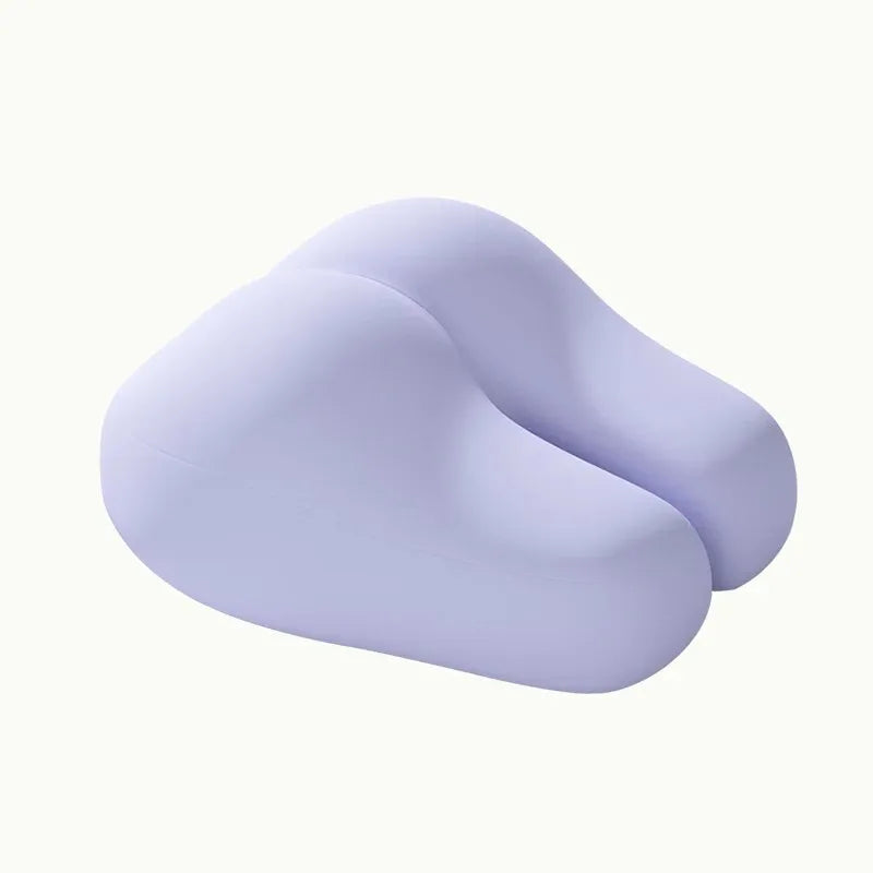 oreiller ergonomique mousse bamboo fibre forme fesse violet opaque dormir ventre côté