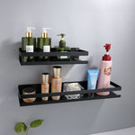Support mural de douche en acier inoxydable noir mat