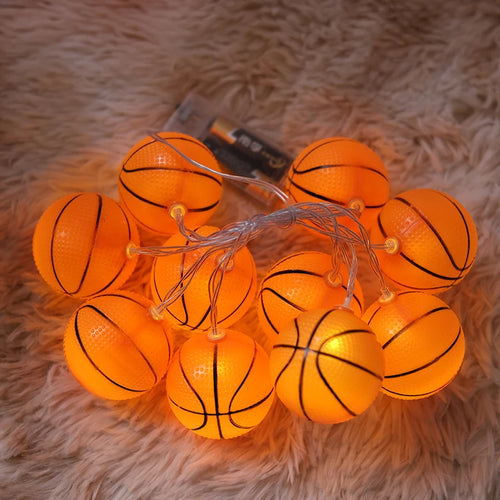 guirlande lumineuse led ballons sport decoration chambre deco halloween noel led blanc orange noir
