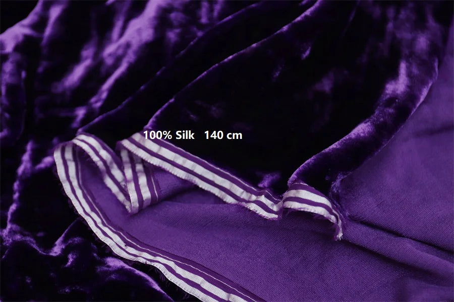 robe velours violet foncé classique biodegradable ceinture ajustable tissu soie